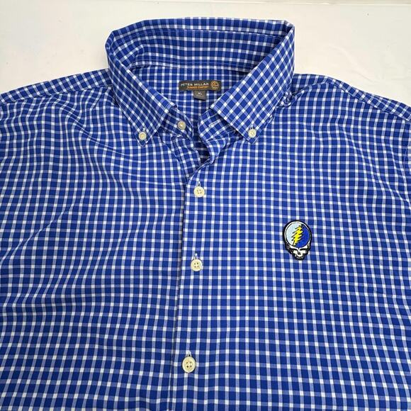 Grateful Dead Steal Your Face Peter Millar Summer Comfort Button Down (XL) - Picture 3 of 9